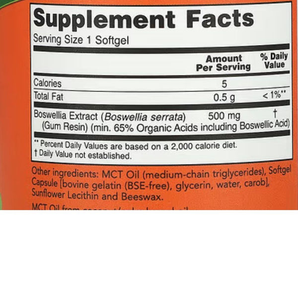 Now Foods Herbs Now Foods Boswellia Extract 500mg 90 Softgels
