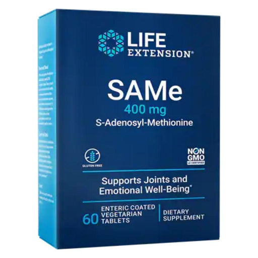 Life Extension Vitamins, Minerals, Herbs & More Life Extension SAMe (S-adenosylmethionine) 400 mg 60 Tabs