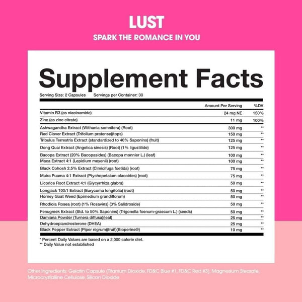 Obvi Specialty Health Products Obvi Lust 60 Capsules