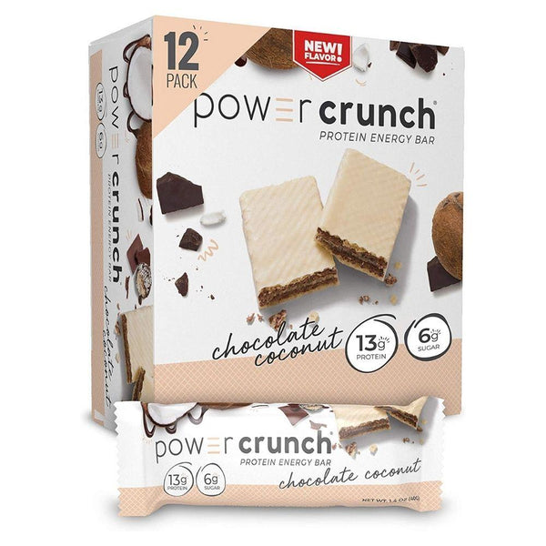 Bionutritional Research Group Bars Chocolate Coconut Power Crunch Wafers 12/Box