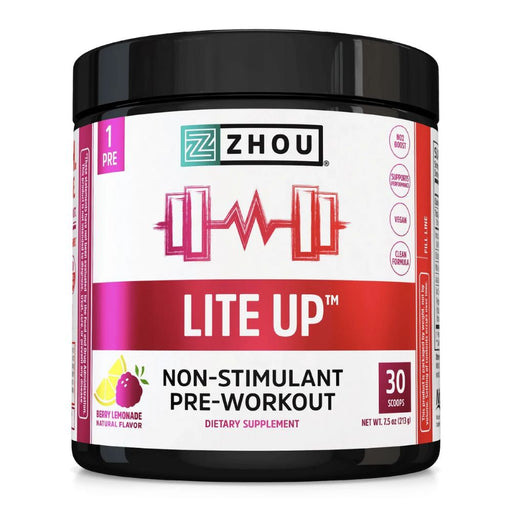 ZHOU Nitric Oxide Berry Lemonade ZHOU Lite Up Non-Stim Preworkout 30 Servings