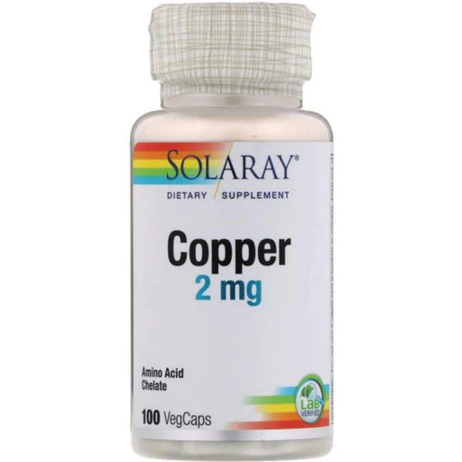 Solaray Vitamins, Minerals, Herbs & More Solaray Copper 2mg 100 Capsules (580523884588)