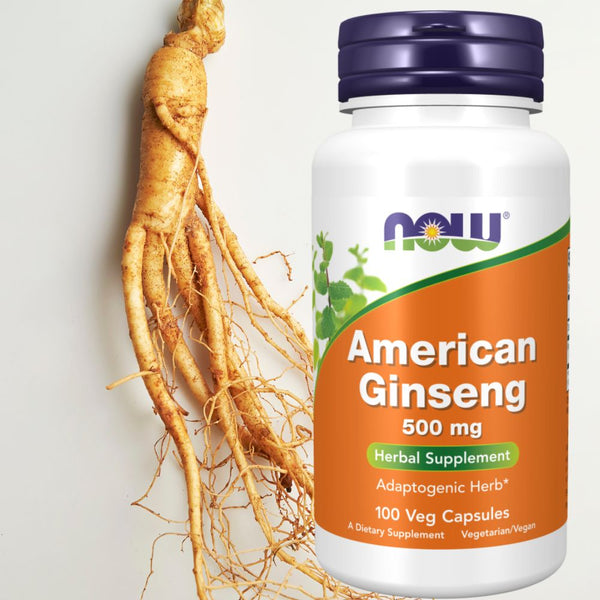 Now Foods Vitamins, Minerals, Herbs & More Now Foods American Ginseng 500mg 100 Capsules