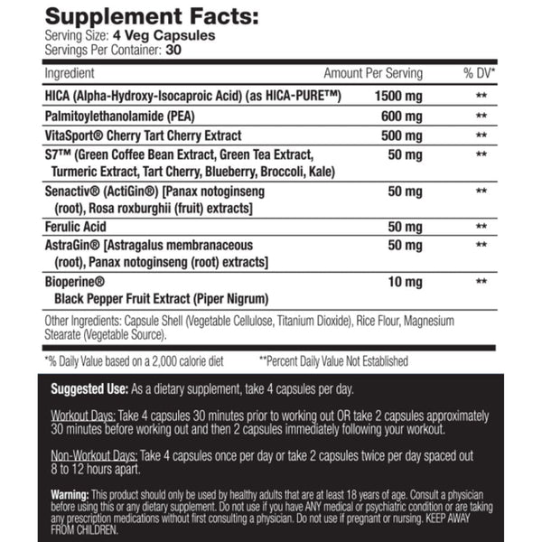 Muscle Addiction Specialty Health Products Muscle Addiction Recovery Fix 120 Capsules