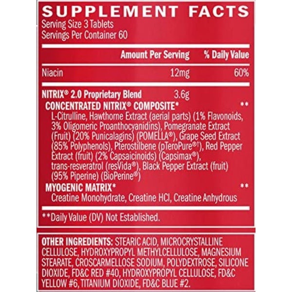BSN Sports Nutrition & More BSN Nitrix 2.0 Advanced Strength 180 Tabs