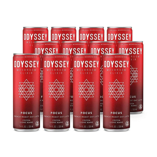 OdysseyElixir Drinks Focus French Roast Oat Latte Odyssey Mushroom Elixir 7.4oz 12 Pack