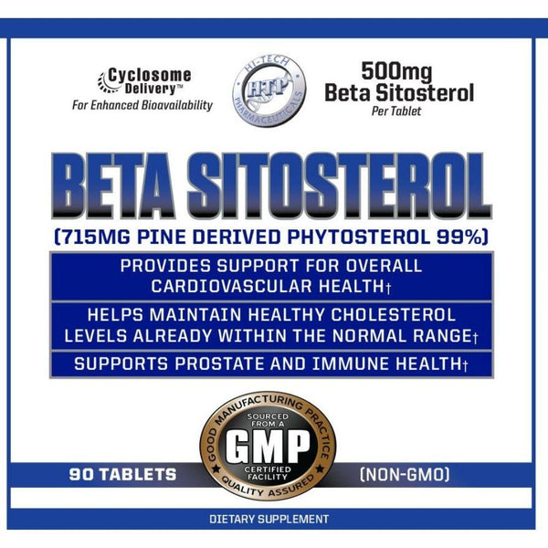 Hi-Tech Pharmaceuticals Specialty Health Products Hi-Tech Pharmaceuticals Beta Sitosterol 500mg 90 Tablets