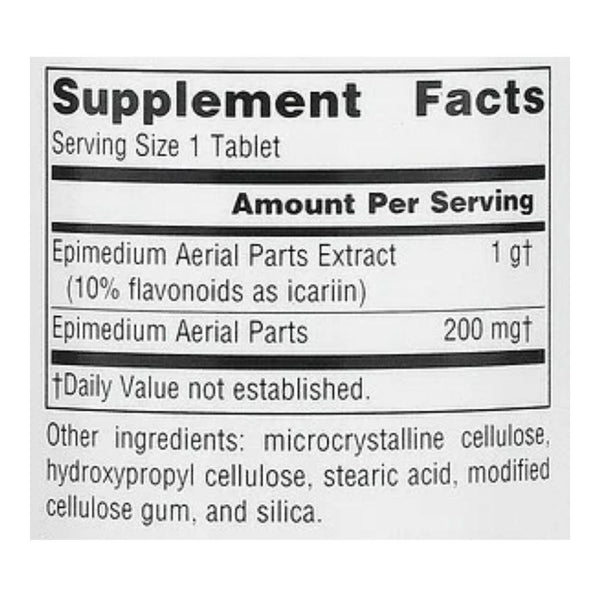 Planetary Herbals Herbs Planetary Herbals Horny Goat Weed 1200mg 60 Tablets