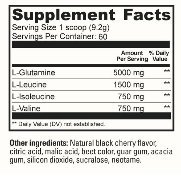 Beverly International Sports Nutrition & More Beverly International Glutamine Select plus BCAAs 552 Grams