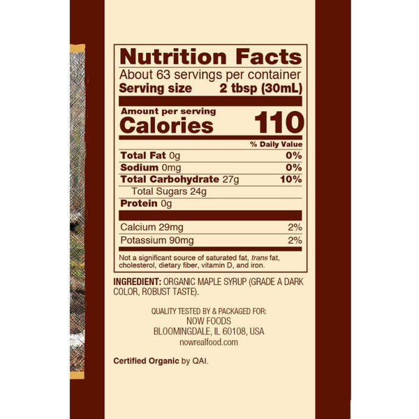 Now Foods Vitamins, Minerals, Herbs & More Now Foods Maple Syrup Organic Grade A 64oz