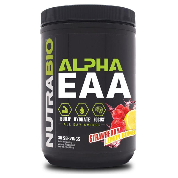 NutraBio Amino Acids Strawberry Lemon Bomb NutraBio Alpha EAA 30/Servings