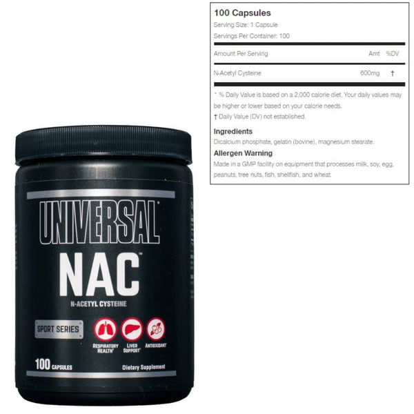 Universal Specialty Health Products Universal NAC N-Acetyl Cysteine 100 Capsules