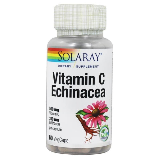 Solaray Vitamins & Minerals SOL Vitamin C Echinacea 600mg/300mg 60VC