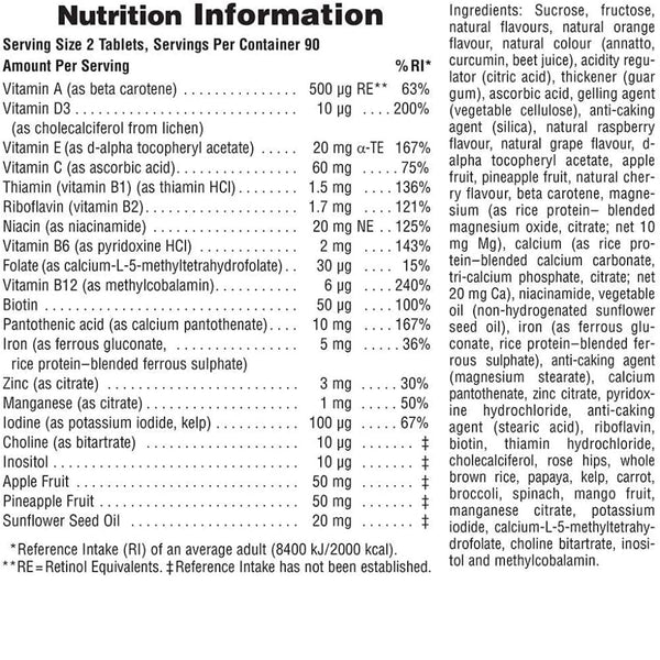 Nature's Plus Multi Vitamins Nature's Plus Animal Parade Grape 180 Chews