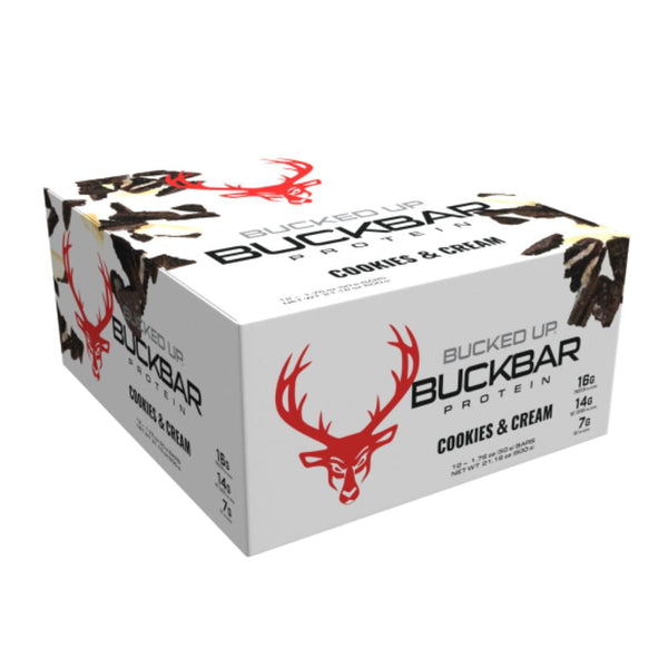Bucked Up Foods Juices Cookies & Cream Bucked Up BuckBar Protein Bar 12 Box