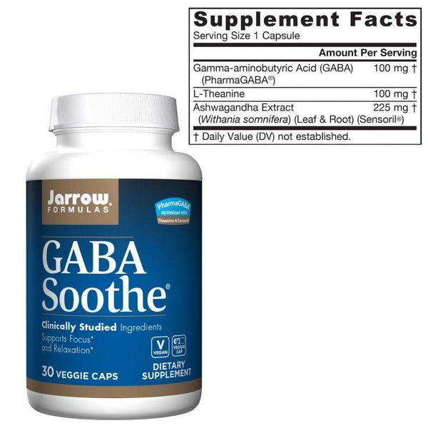 Jarrow Formulas Specialty Health Products Jarrow GABA Soothe 30 Capsules