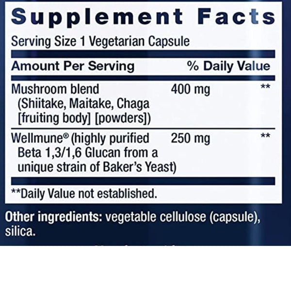 Life Extension Herbs Life Extension Mushroom Immune w/ Beta Glucans 30 Capsules