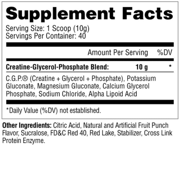 Metabolic Nutrition Sports Nutrition & More Metabolic Nutrition CGP 400 Grams