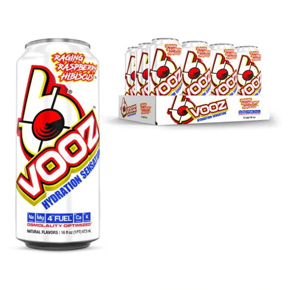 VPX Drinks Raging Raspberry Hibiscus VPX Bang VOOZ Hydration Sensation 12 Case