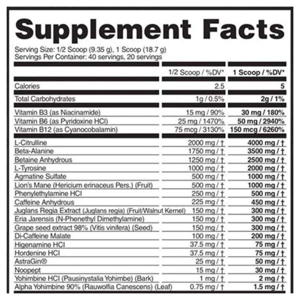 Apollon Nutrition Pre-Workouts Apollon Assassin 40 Servings