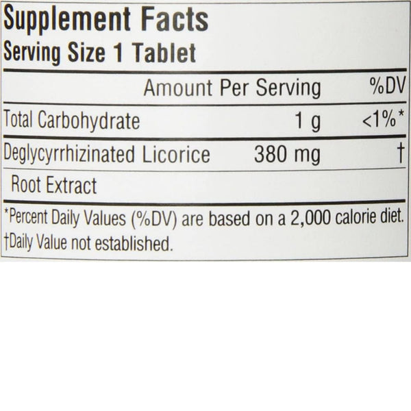 Planetary Herbals Digestive Health Planetary Herbals Licorice 100 Chewable Tablets
