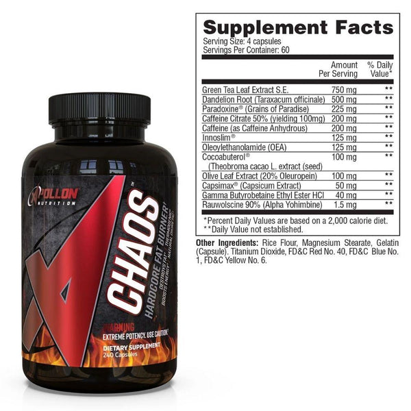 Apollon Nutrition Fat Burner Apollon Chaos 240 Capsules