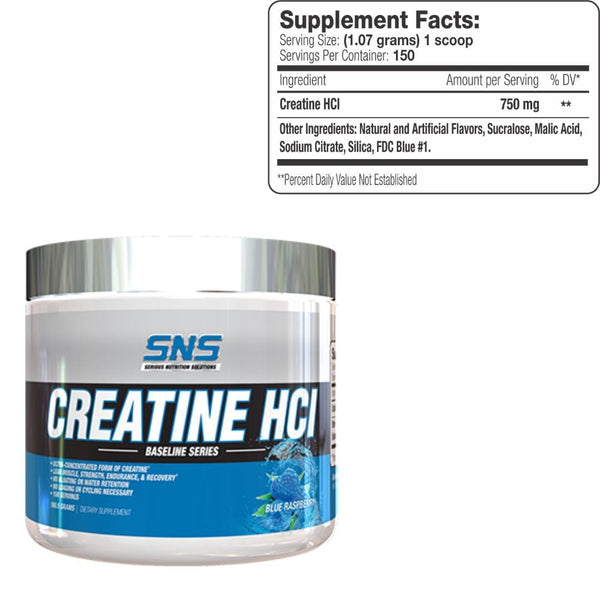 Serious Nutrition Solutions Creatine Serious Nutrition Solutions Creatine HCL 150 Servings