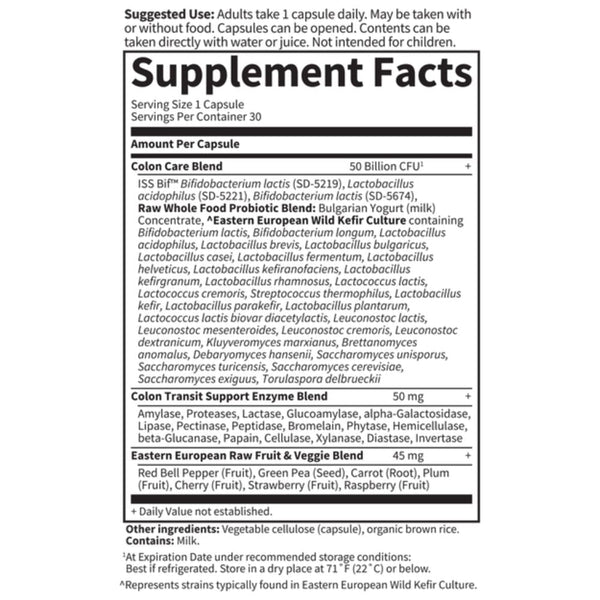 Garden of Life Vitamins, Minerals, Herbs & More Garden of Life Raw Probiotics Colon Care 30 Capsules