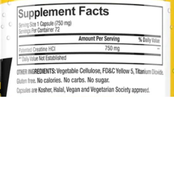 Promera Sports Creatine ProMera Sports CC Con-Cret Creatine HCL 72 Capsules