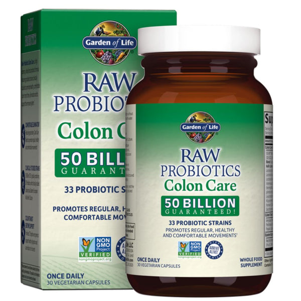Garden of Life Vitamins, Minerals, Herbs & More Garden of Life Raw Probiotics Colon Care 30 Capsules