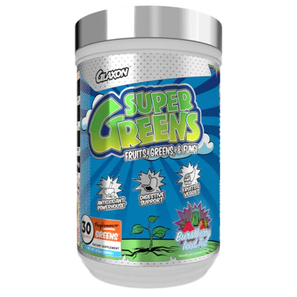 Glaxon Meal Replacement Powders Burstberry Ice Tea Glaxon Super Greens 30 Servings
