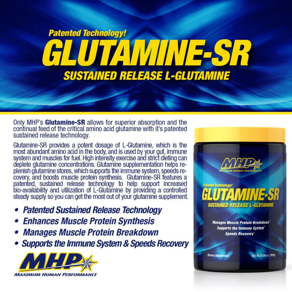 MHP Sports Nutrition & More MHP Glutamine-SR Sustained Release 300 Grams