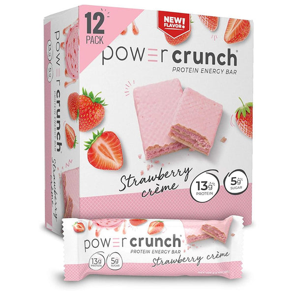Bionutritional Research Group Bars Strawberry Cream Power Crunch Wafers Protein Energy Bar 12 Box