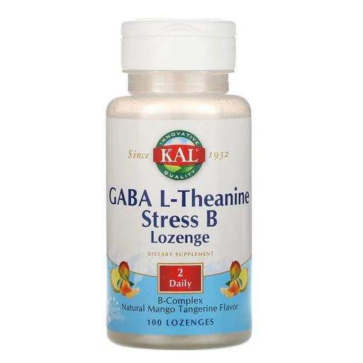 Kal Amino Acids KAL GABA L-Theanine Stress B 100 Lozenges
