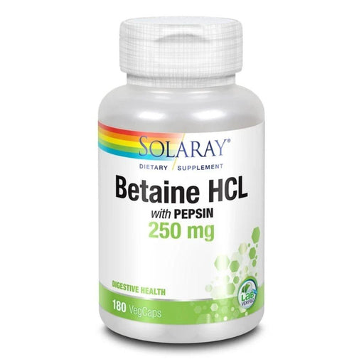 Solaray Vitamins, Minerals, Herbs & More Solaray Betaine HCL with Pepsin 250mg 180 VegCaps