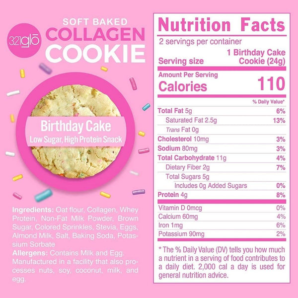 312 GLO Foods Juices 321 GLO Soft Baked Collagen Cookies 6/Box