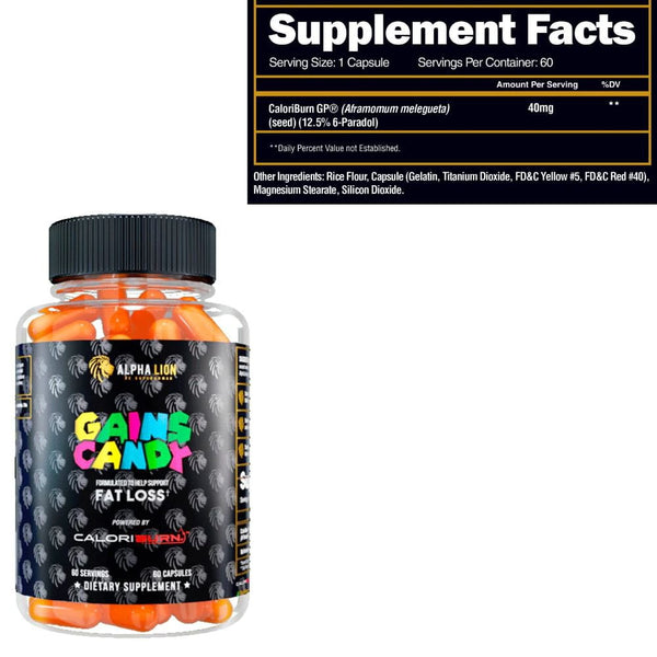 Alpha Lion Fat Burner Alpha Lion Gains Candy Calori Burn 60 Capsules