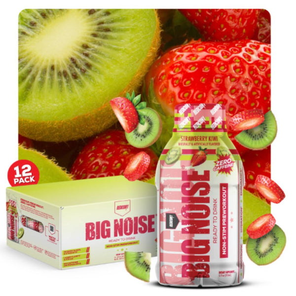 Redcon 1 Drinks Strawberry Kiwi Redcon1 Big Noise RTD Preworkout 12 Case