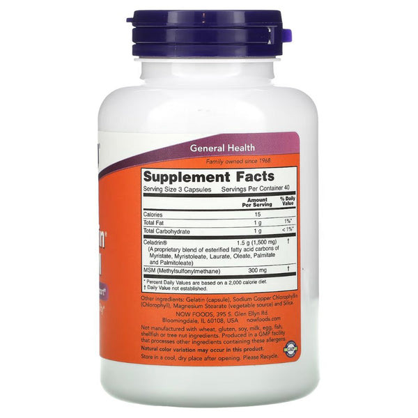 Now Foods Joint Aid Now Foods Celadrin & MSM 500mg 120 Capsules