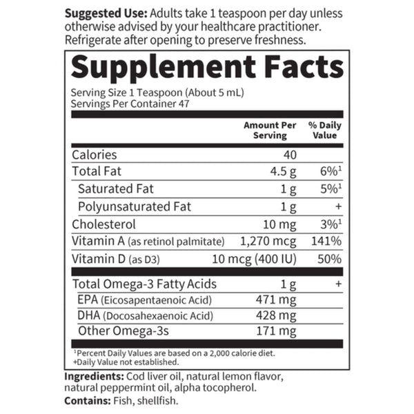 Garden of Life Essential Fatty Acids & - Oils Garden of Life Olde World Icelandic Cod Liver Oil 8oz