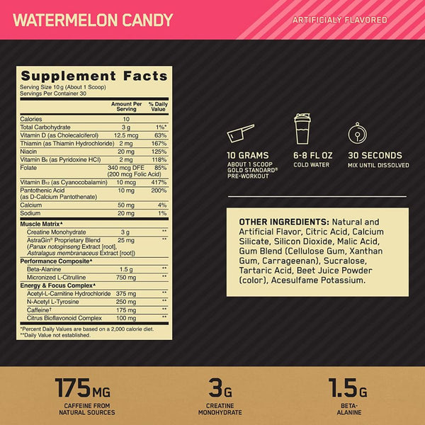 Optimum Nutrition Sports Nutrition & More Optimum Nutrition Gold Standard Pre-Workout 30 Servings
