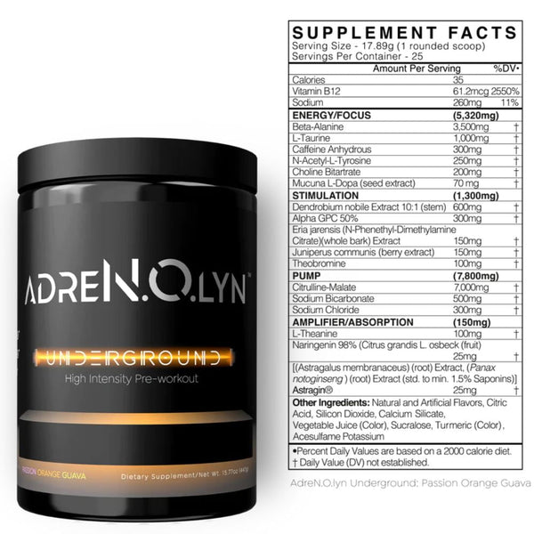 Black Market Labs Pre-Workouts Black Market Labs AdreNOlyn Underground 25 Servings