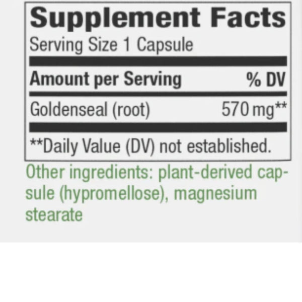 Nature's Way Vitamins, Minerals, Herbs & More Nature's Way Goldenseal Root 570mg 50 Capsules