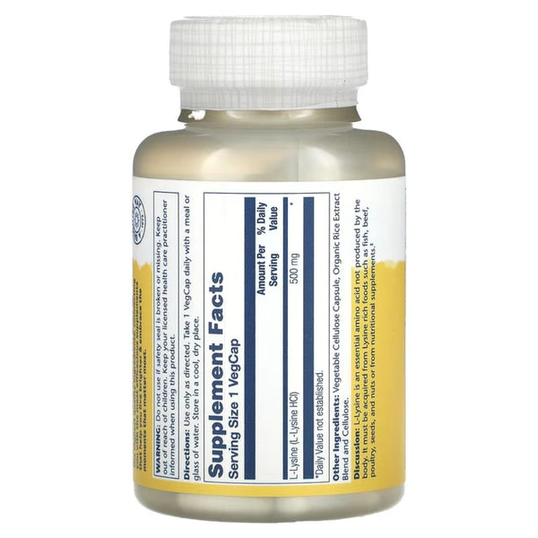 Solaray Sports Nutrition & More Solaray Free Form L-Lysine 500mg 120 Capsules