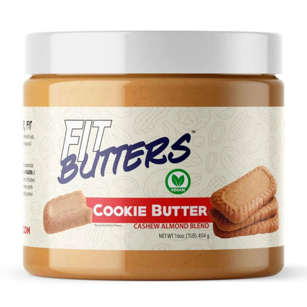 Fit Butters Foods Juices Cookie Butter (Vegan) Cashew/Almond Fit Butters High Protein Nut Butter Spreads 16oz
