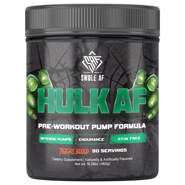 Swole AF Pre-Workouts Tiger's Blood Swole AF Hulk AF 30 Servings