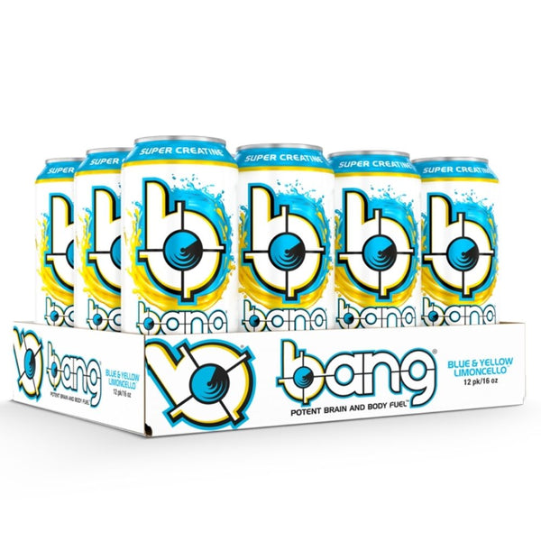VPX Sports Nutrition & More Blue and Yellow Limoncello VPX Bang RTD Case Of 12