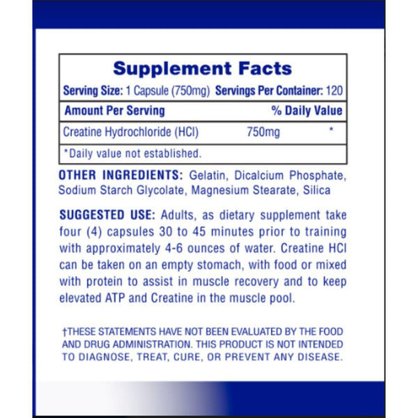 Hi-Tech Pharmaceuticals Creatine Hi-Tech Pharmaceuticals Creatine HCL 120 Capsules