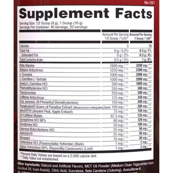 Apollon Nutrition Pre-Workouts Apollon Assassin Black Tulip 20/40 Servings