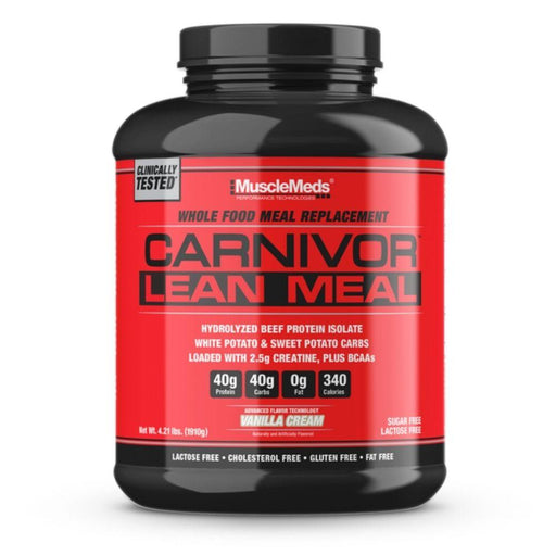 MuscleMeds Meal Replacement Powders Vanilla Cream MusMeds Carnivor Lean Meal 30 Servings